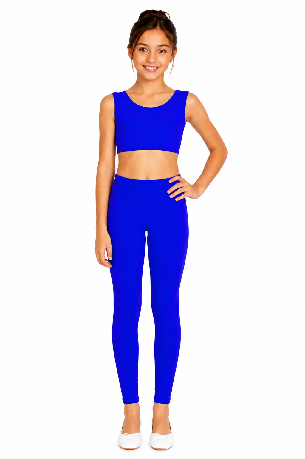 LEGGINS DANZA LYCRA BLU BAMBINA