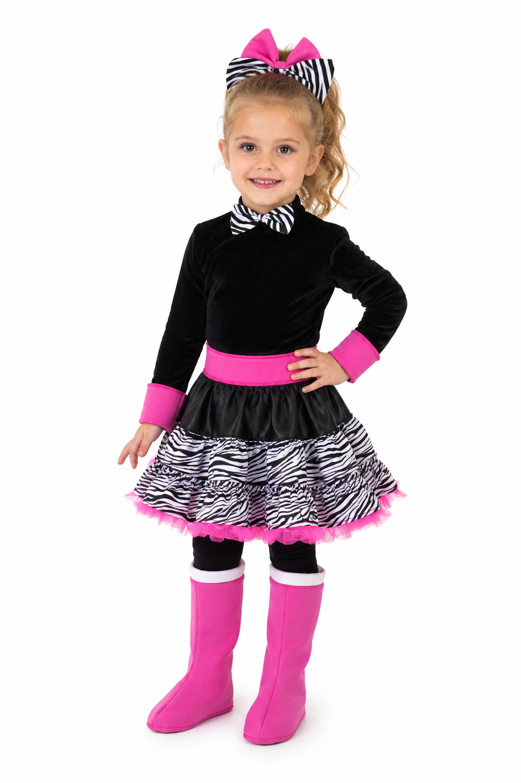 DOLL ZEBRATINA BAMBINA PARRUCCA BIANCA