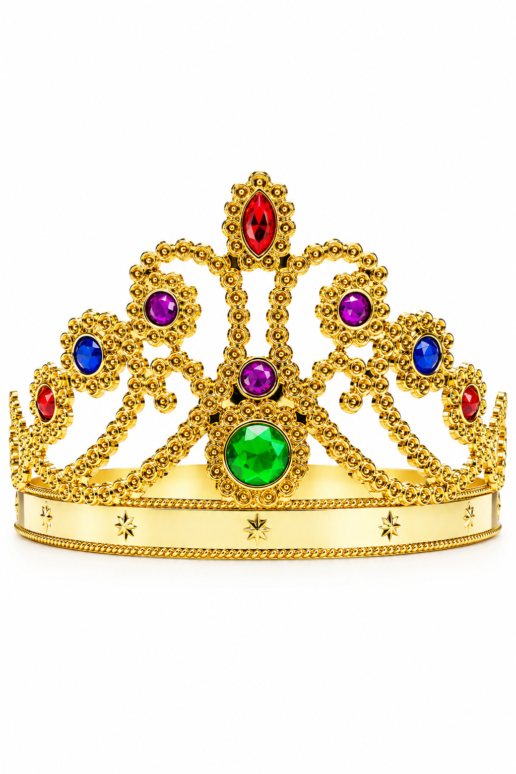 CORONA PRINCIPESSE ORO CON GEMME MULTICOLORE