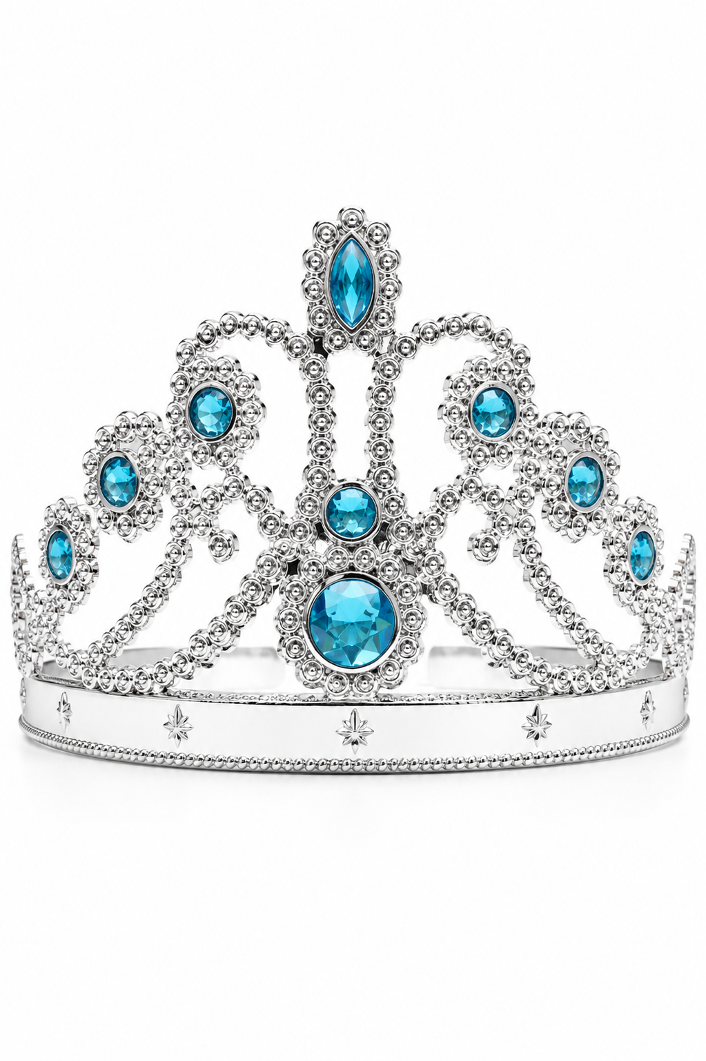 CORONA PRINCIPESSE ARGENTO E CELESTE