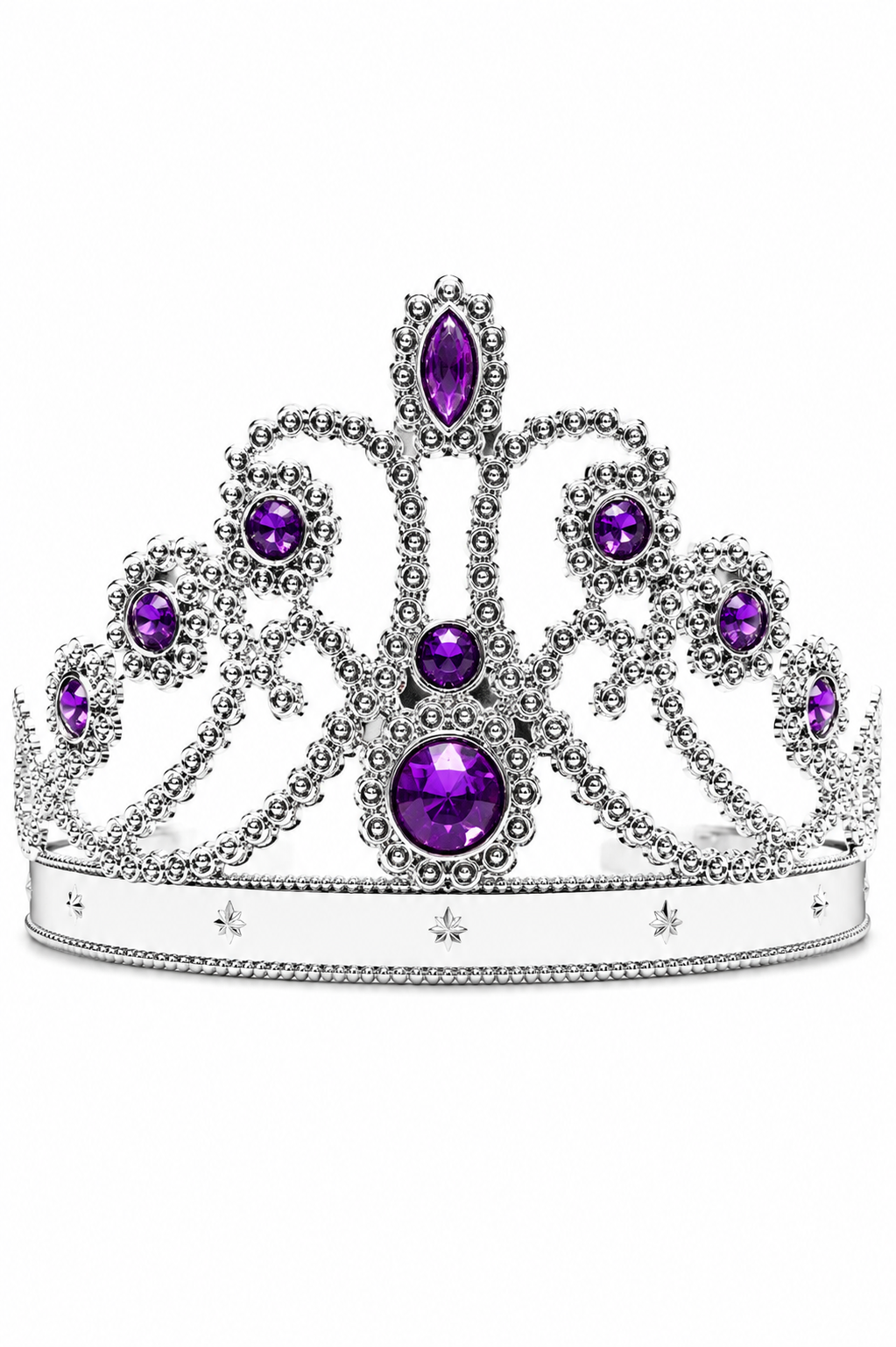 CORONA PRINCIPESSE ARGENTO E LILLA