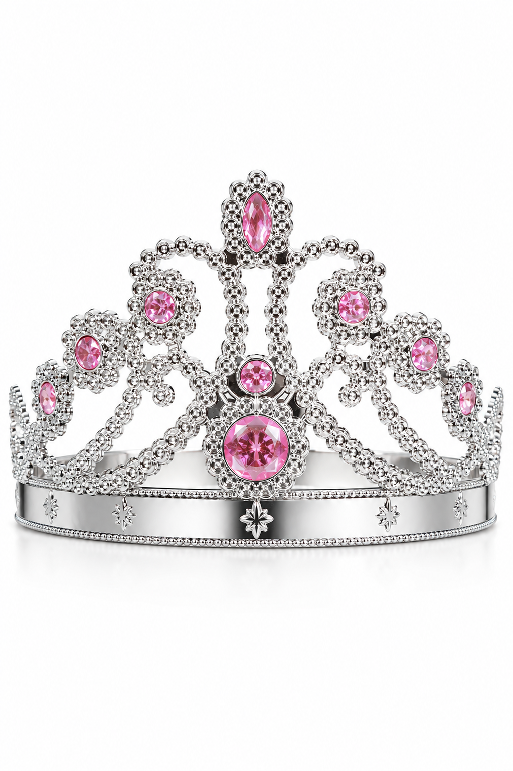CORONA PRINCIPESSE ARGENTO ROSA