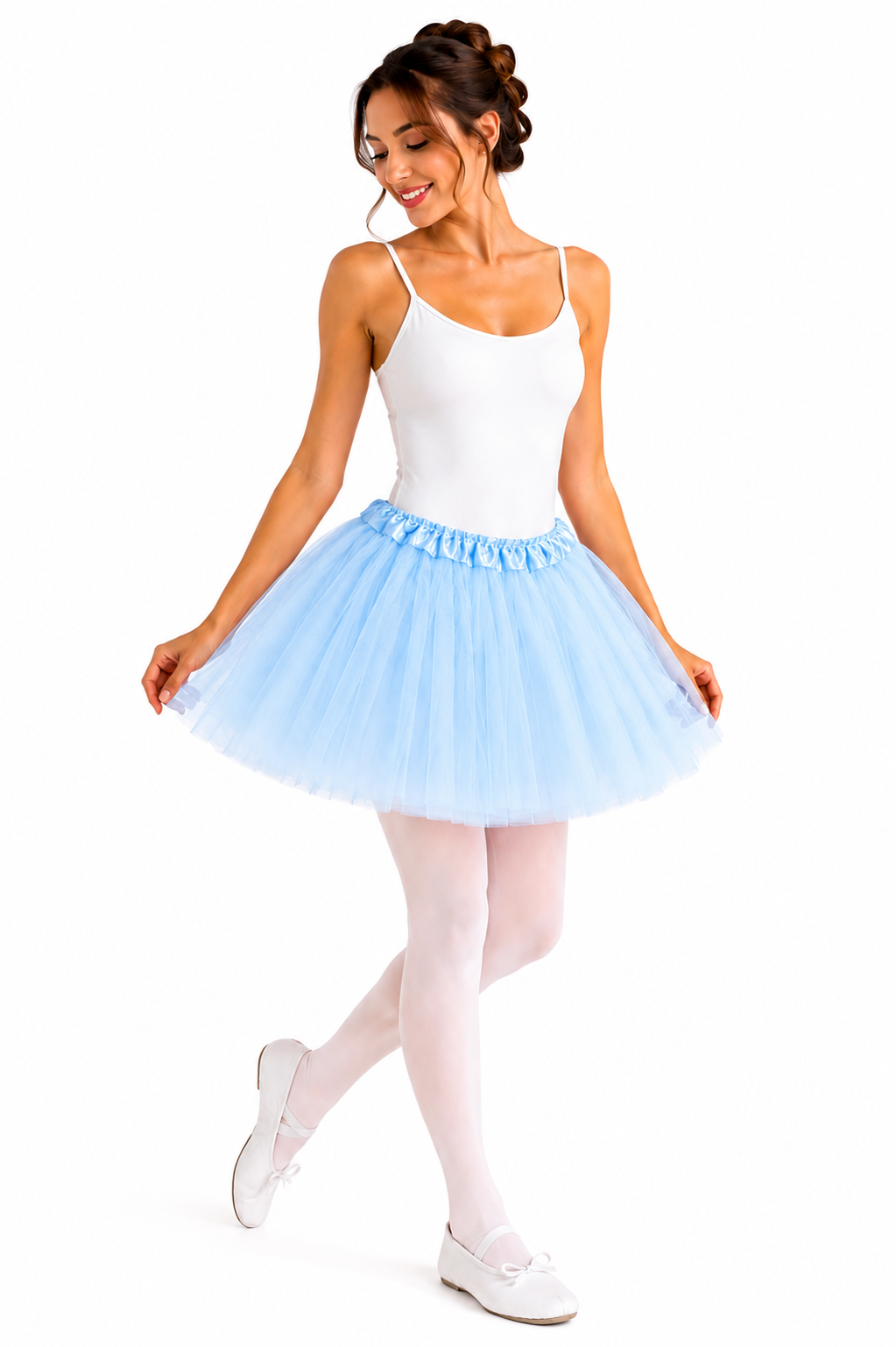 GONNA TULLE ADULTO CELESTE