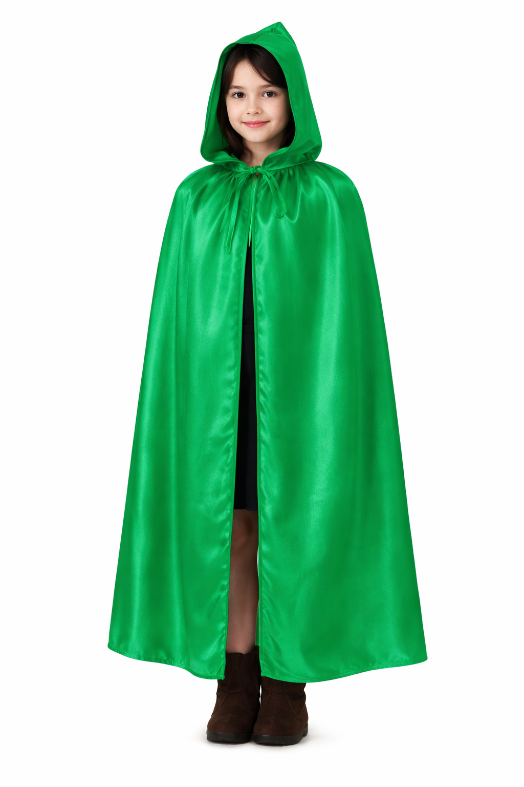 MANTELLO CAPPUCCIO BAMBINO VERDE