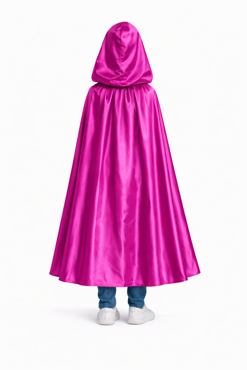 MANTELLO CAPPUCCIO BAMBINO FUCSIA