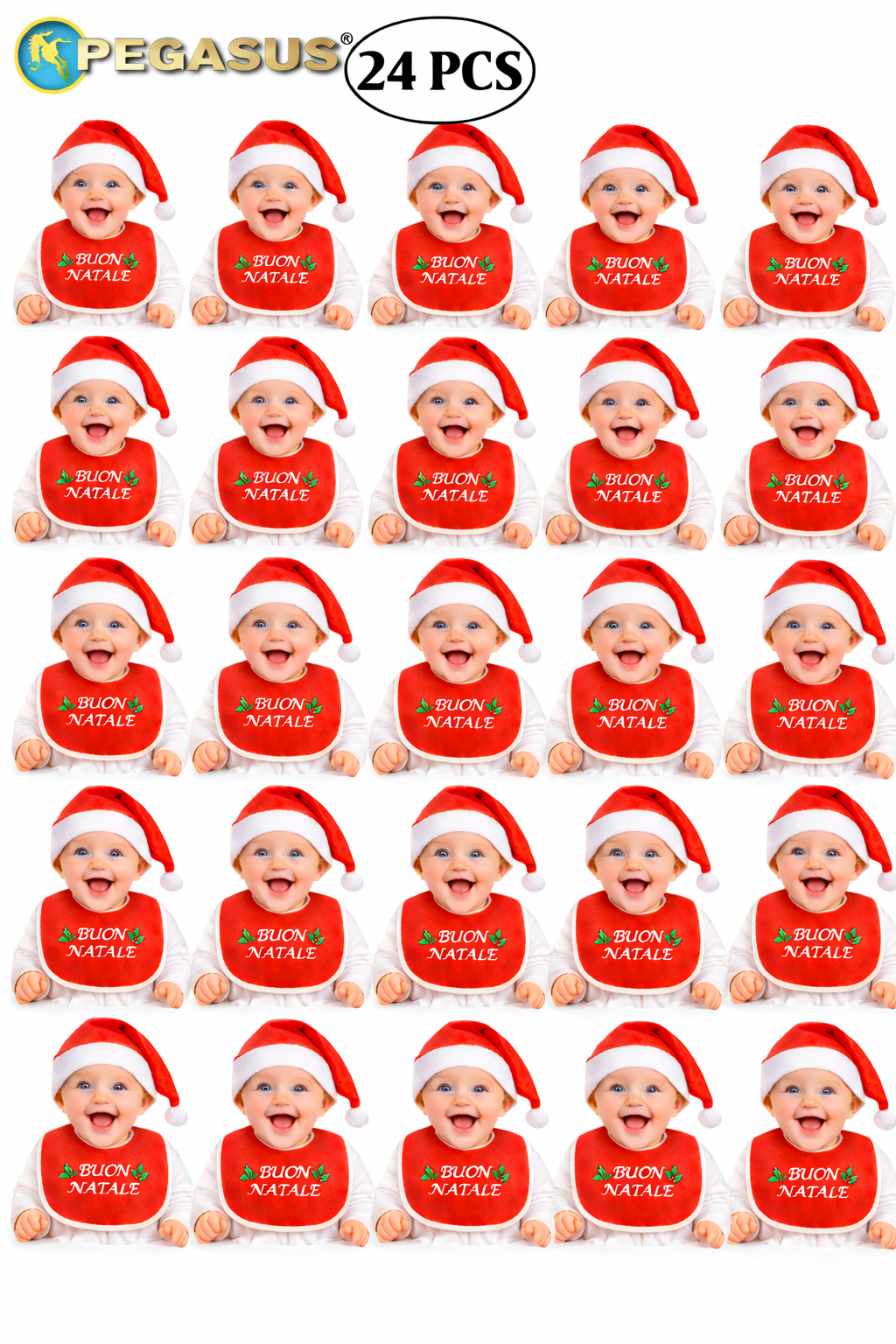 CAPPELLO NATALE CON BAVETTA (CF 24 PZ)