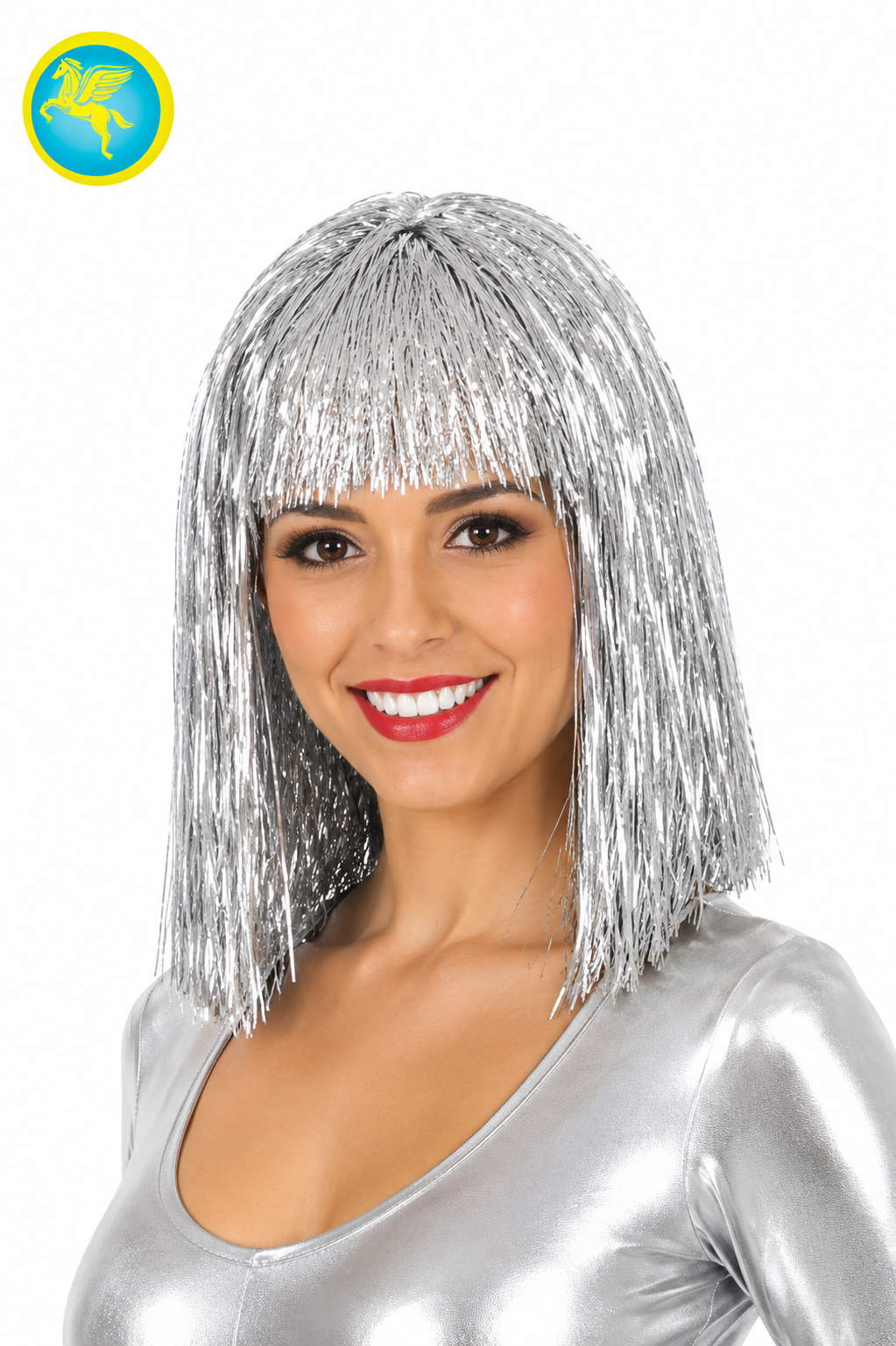 PARRUCCA FILI LUREX ARGENTO