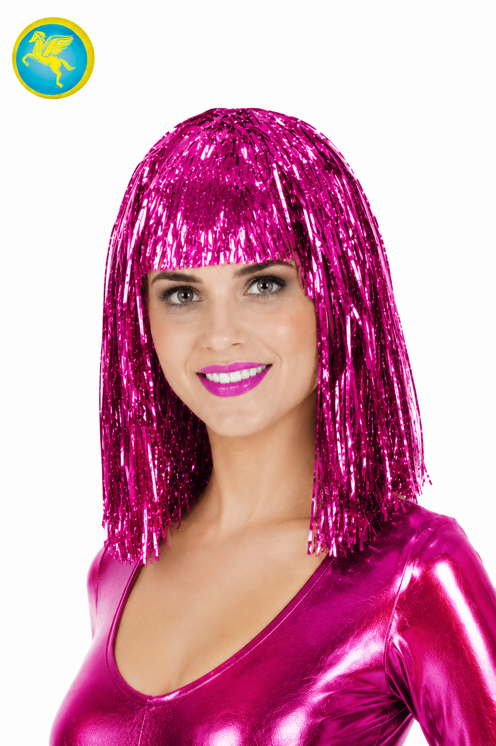 PARRUCCA FILI LUREX FUXIA