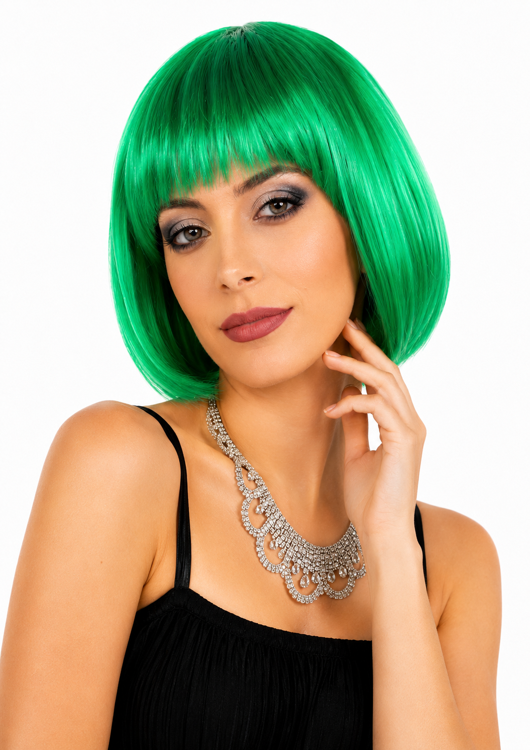 PARRUCCA VALENTINA VERDE CORTA