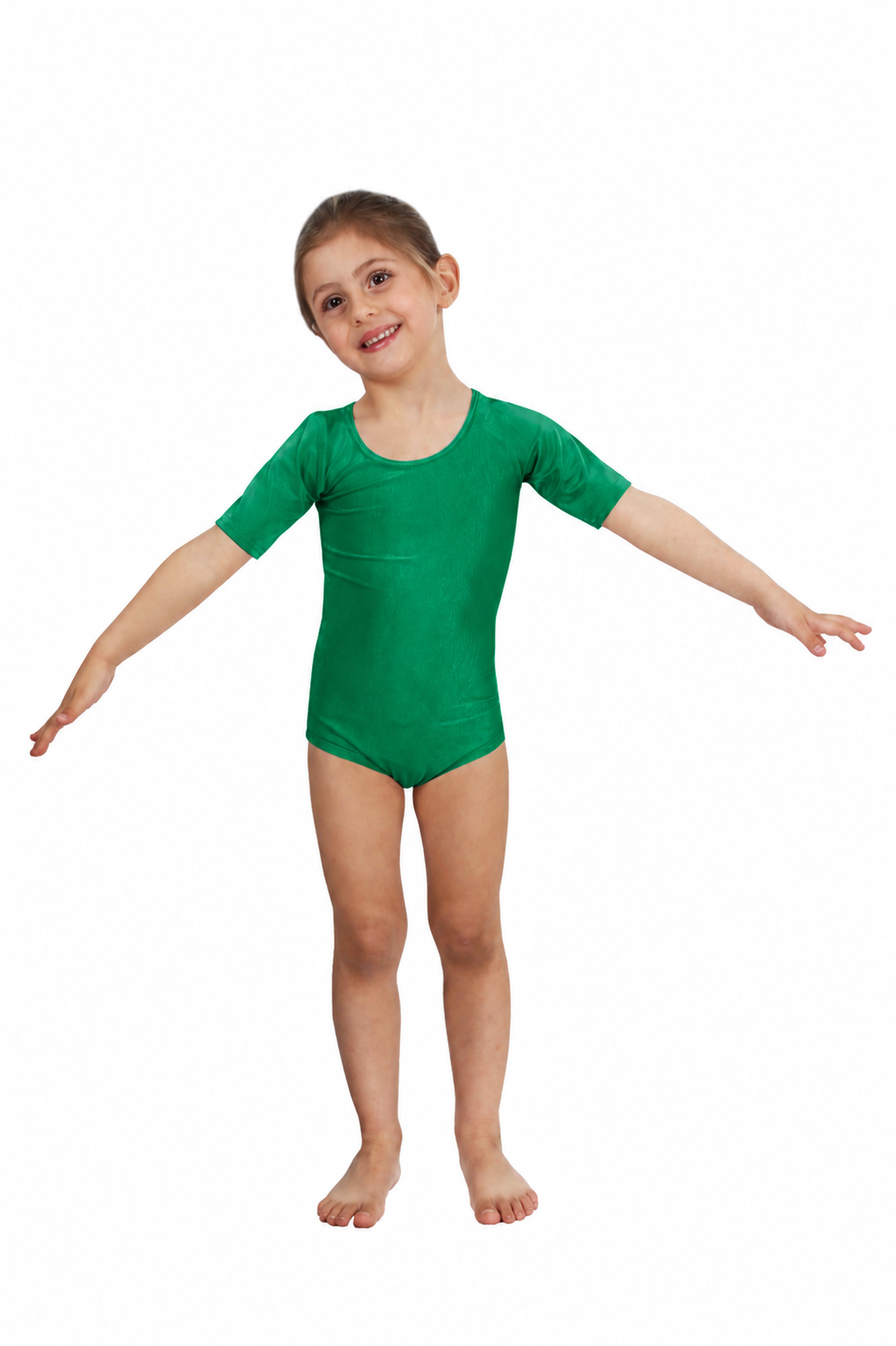 BODY DANZA IN LYCRA MEZZA MANICA VERDE BABY