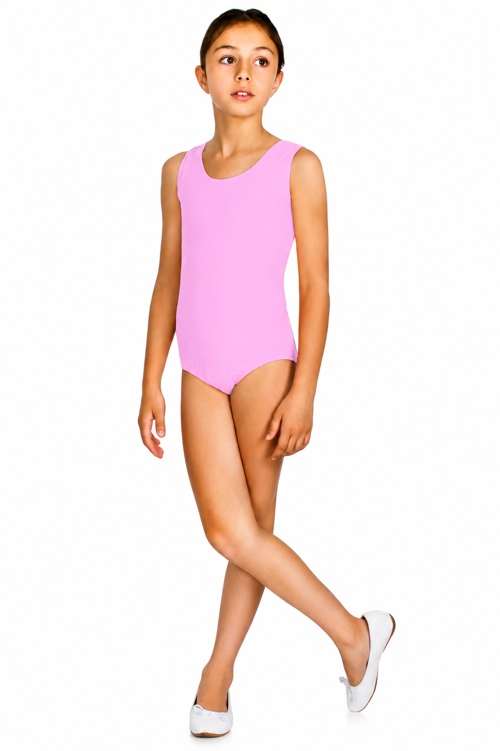 BODY DANZA LYCRA SMANICATO ROSA BAMBINA