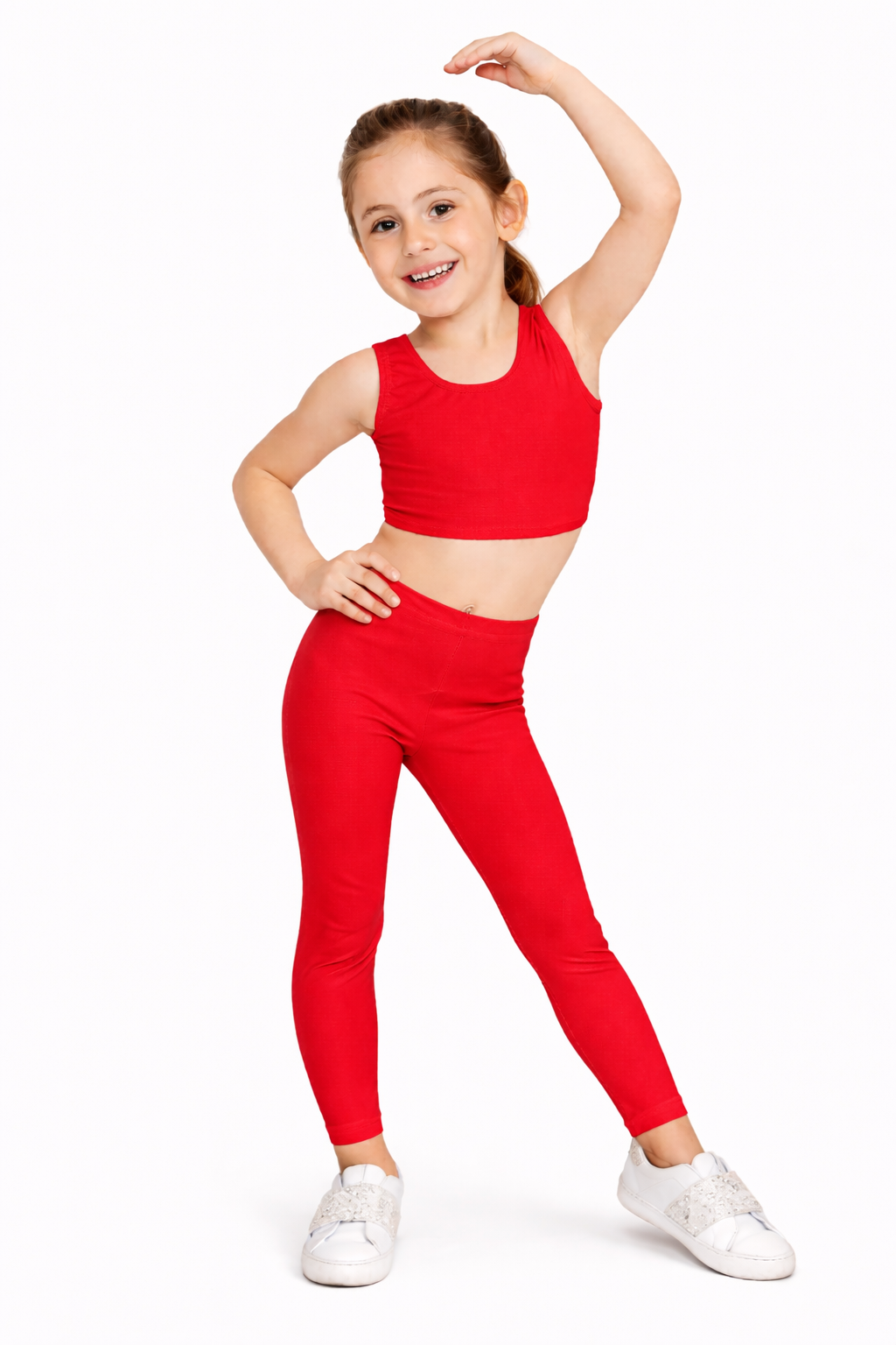 LEGGINS DANZA LYCRA ROSSO BABY