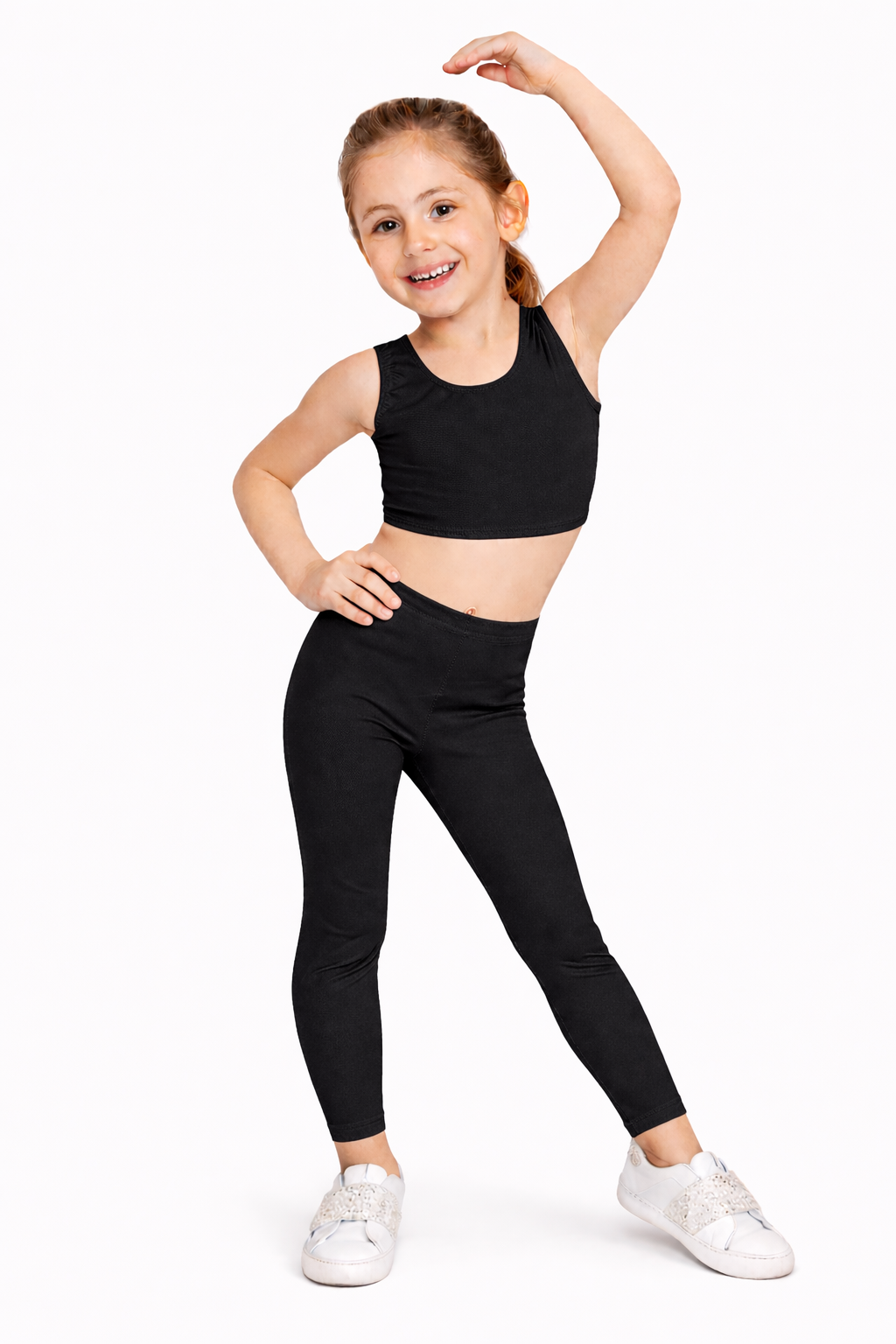 LEGGINS DANZA LYCRA NERO BABY