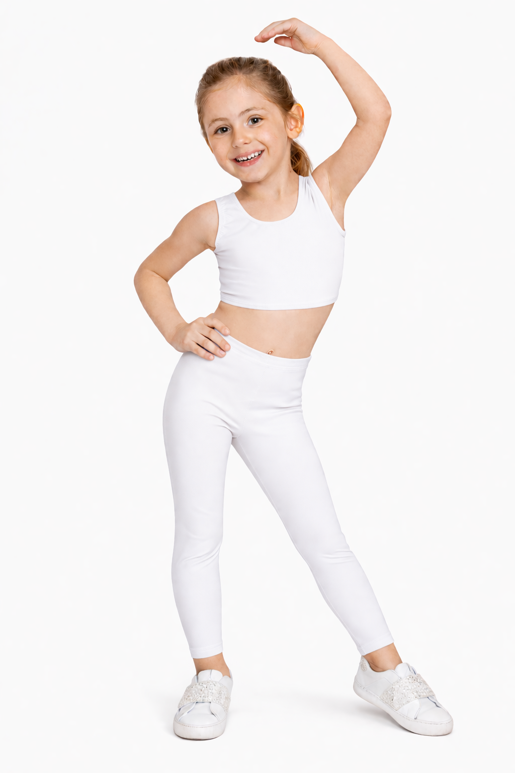 LEGGINS DANZA LYCRA BIANCO BABY