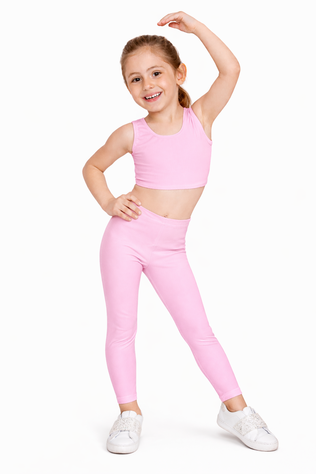LEGGINS DANZA IN LYCRA ROSA BABY