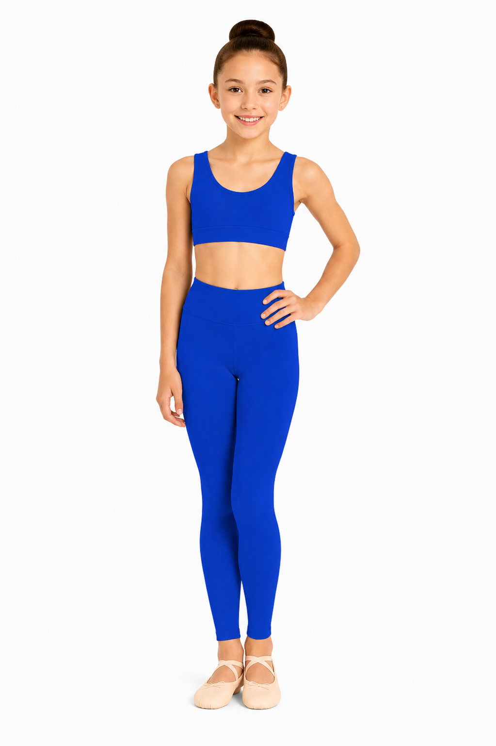 LEGGINS DANZA LYCRA BLU BAMBINA