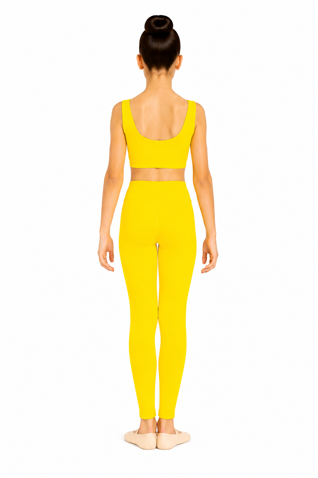 LEGGINS DANZA LYCRA GIALLO BAMBINA