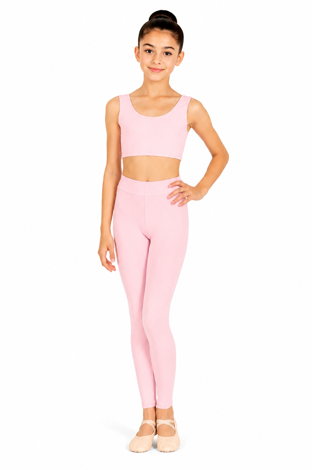 LEGGINS DANZA LYCRA ROSA BAMBINA
