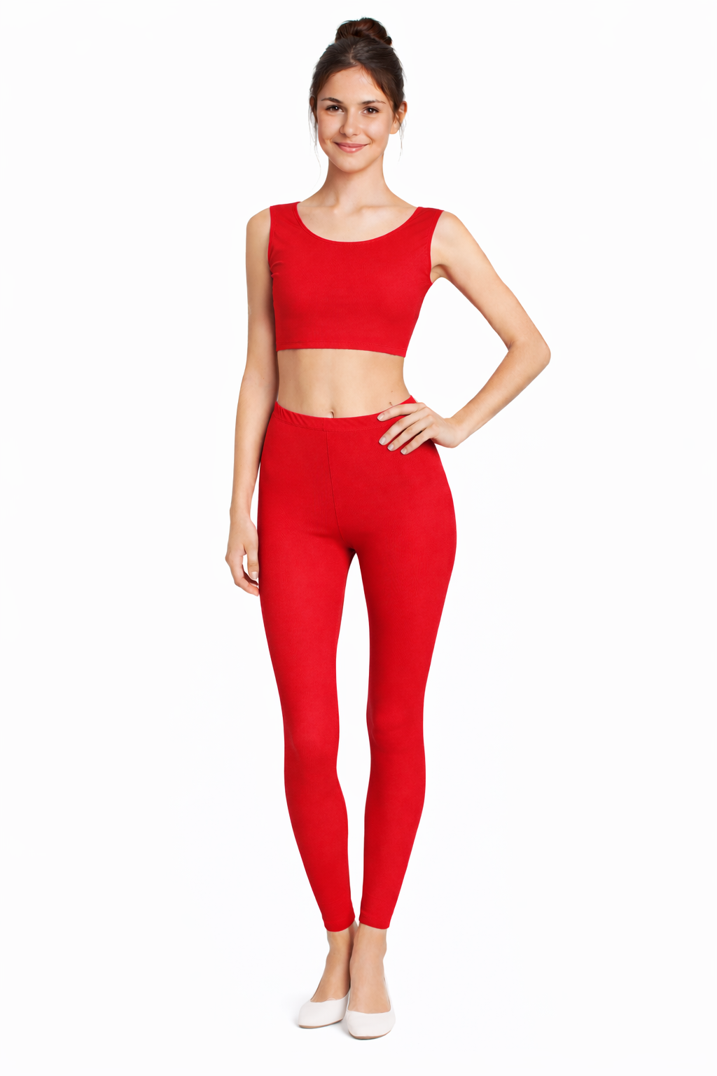 LEGGINS DANZA LYCRA ROSSO DONNA
