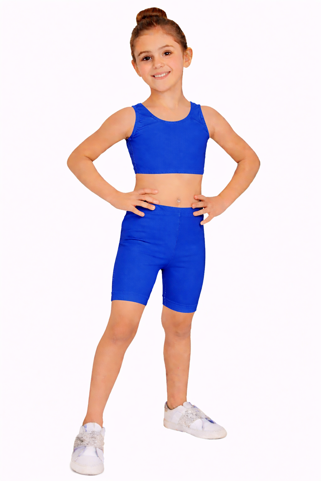 PANTALONCINO DANZA LYCRA BLU BABY