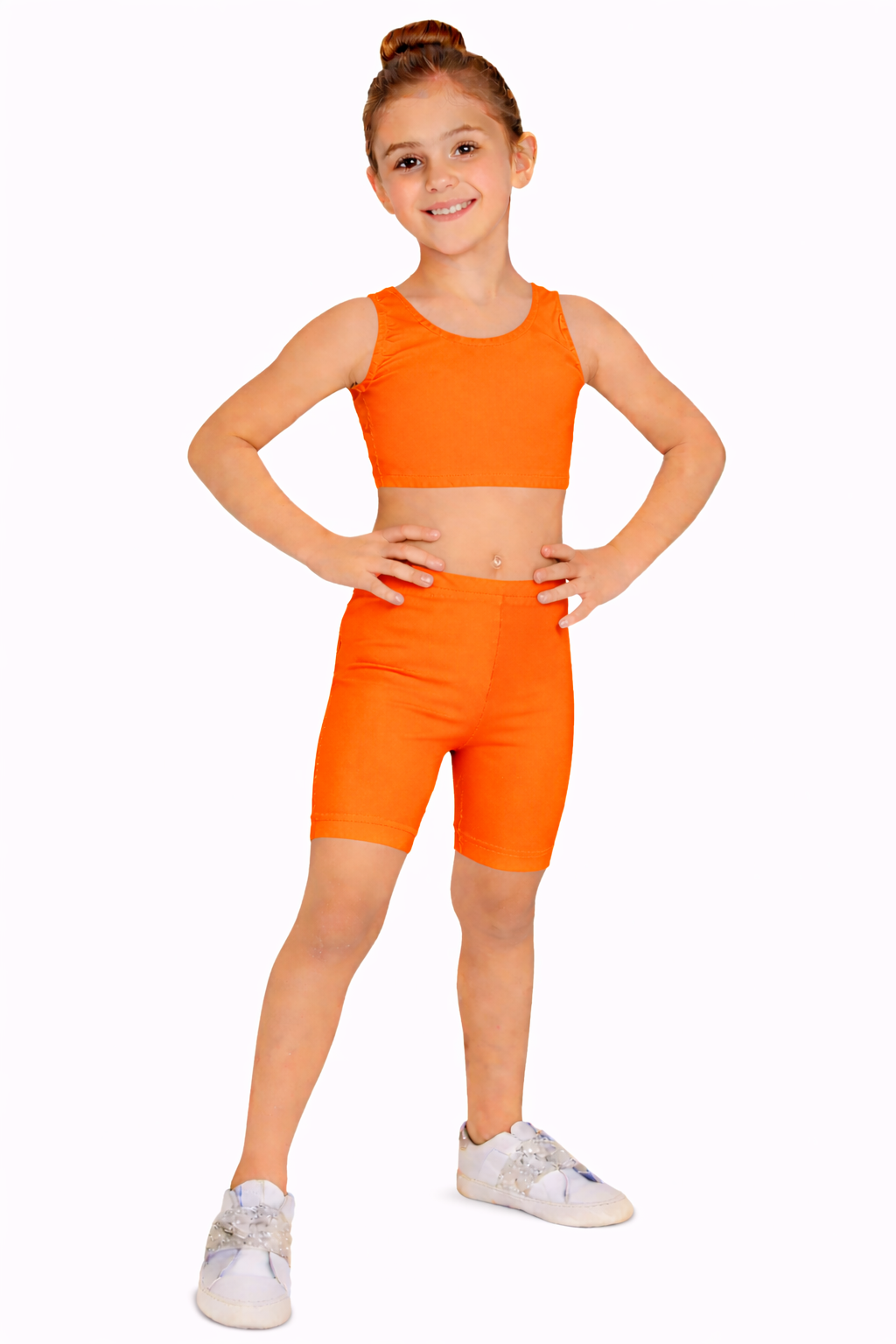 PANTALONCINO DANZA LYCRA ARANCIONE BABY