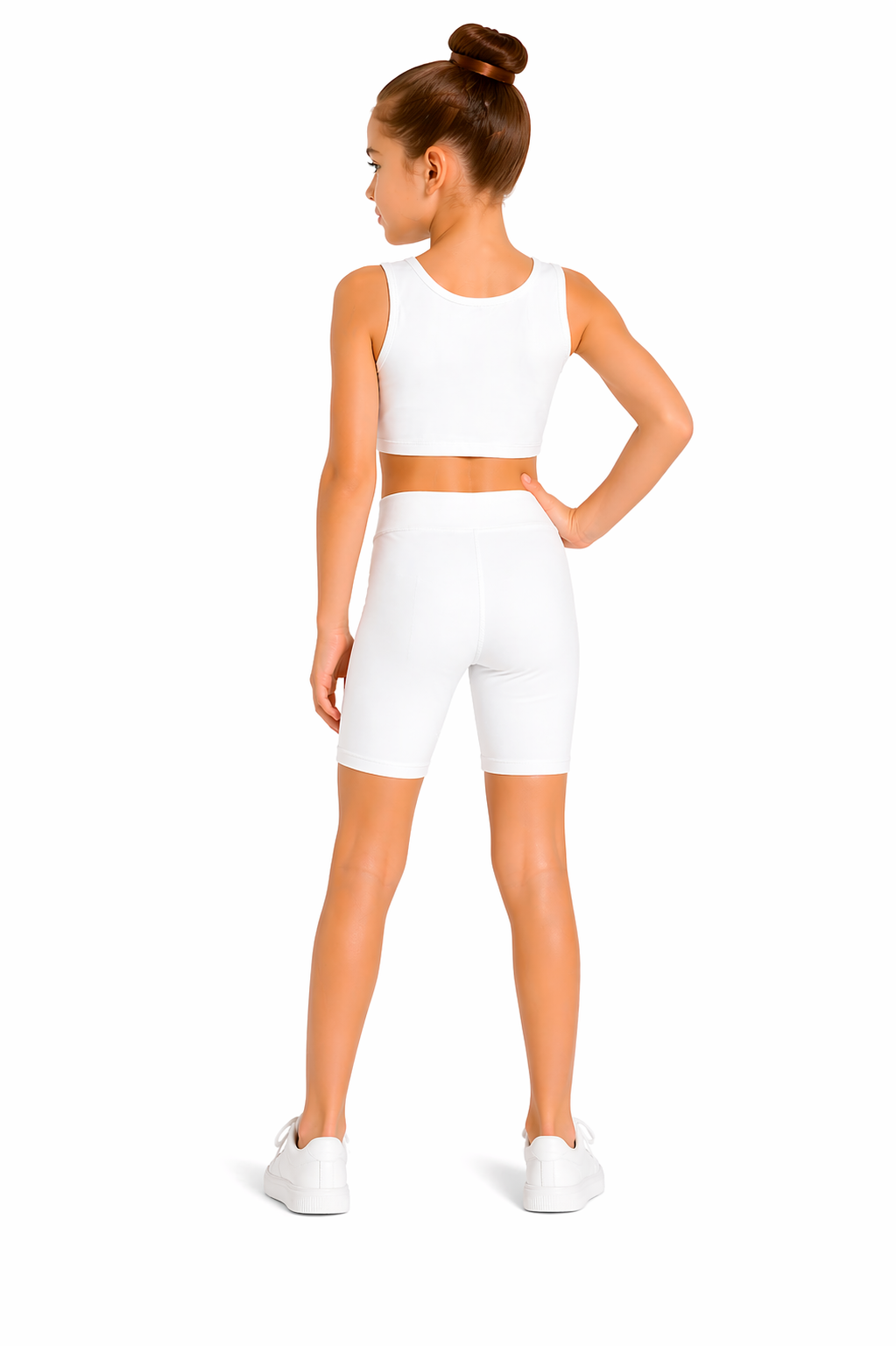 PANTALONCINO DANZA LYCRA BIANCO BAMBINA