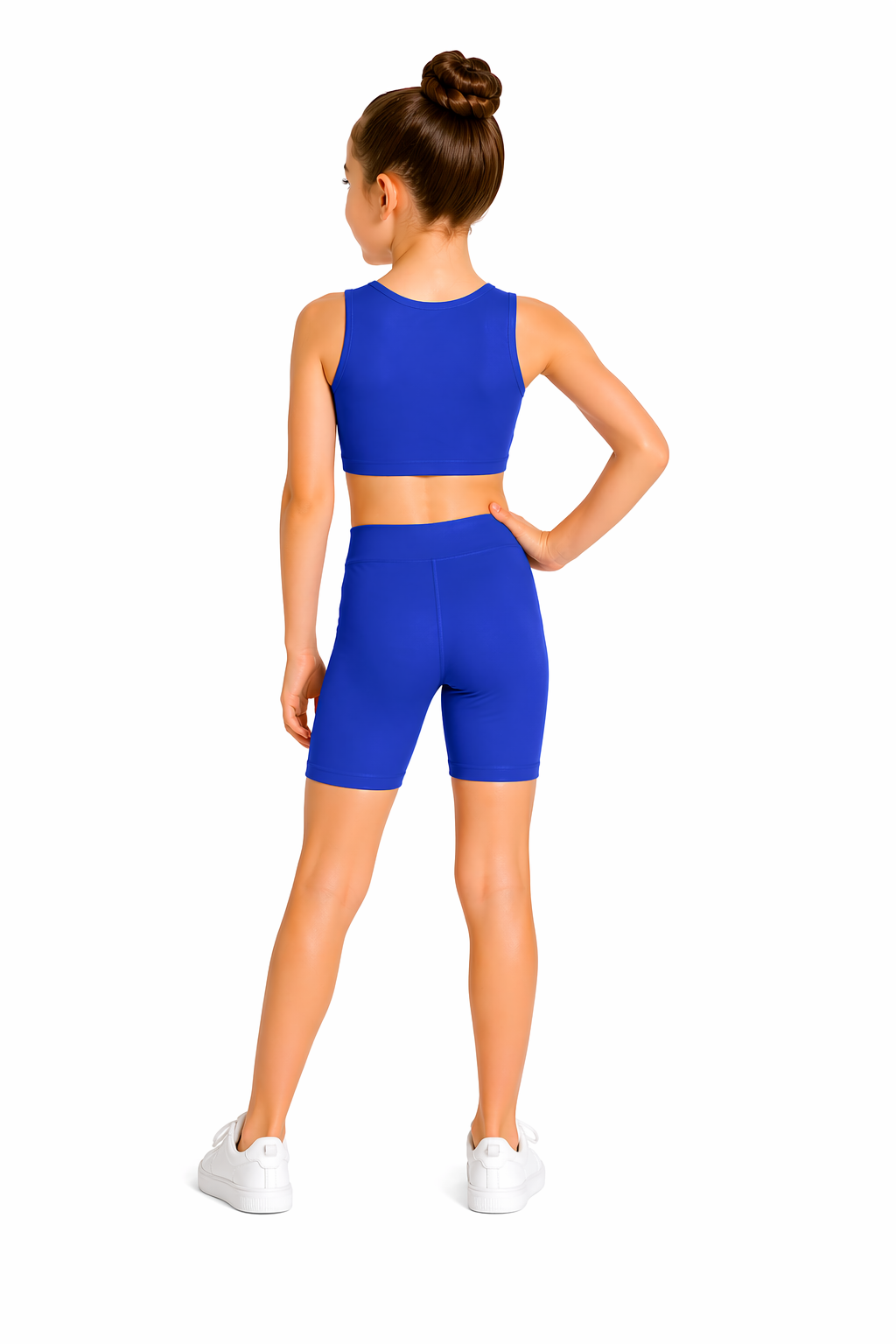 PANTALONCINO DANZA LYCRA BLU BAMBINA
