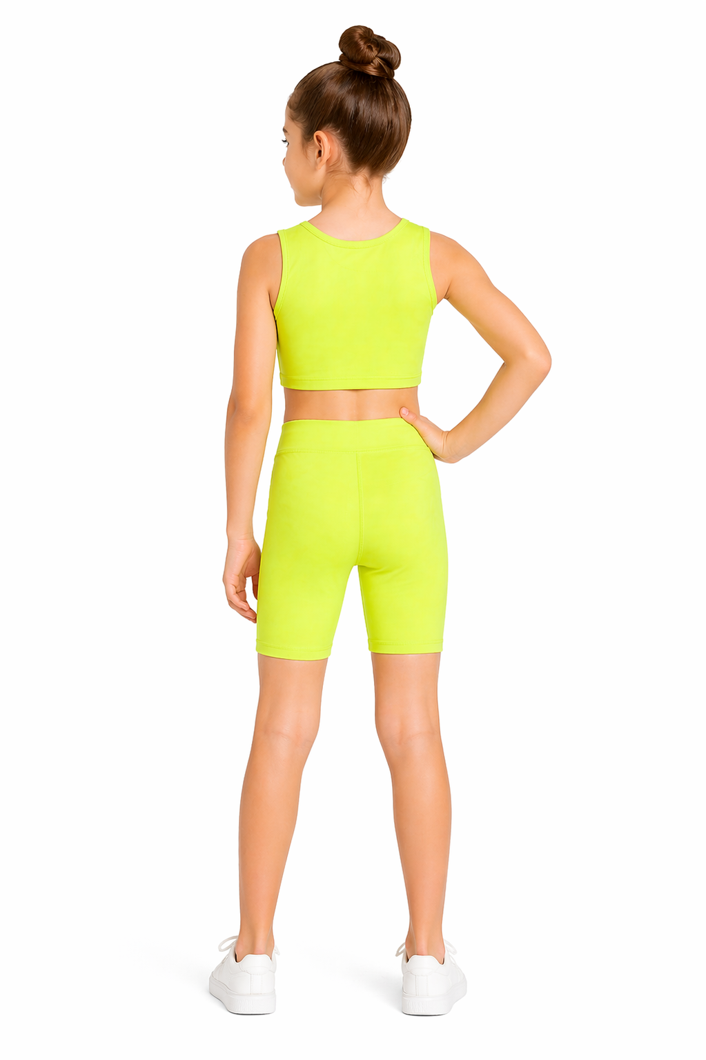 PANTALONCINO DANZA LYCRA VERDE MELA BAMBINA