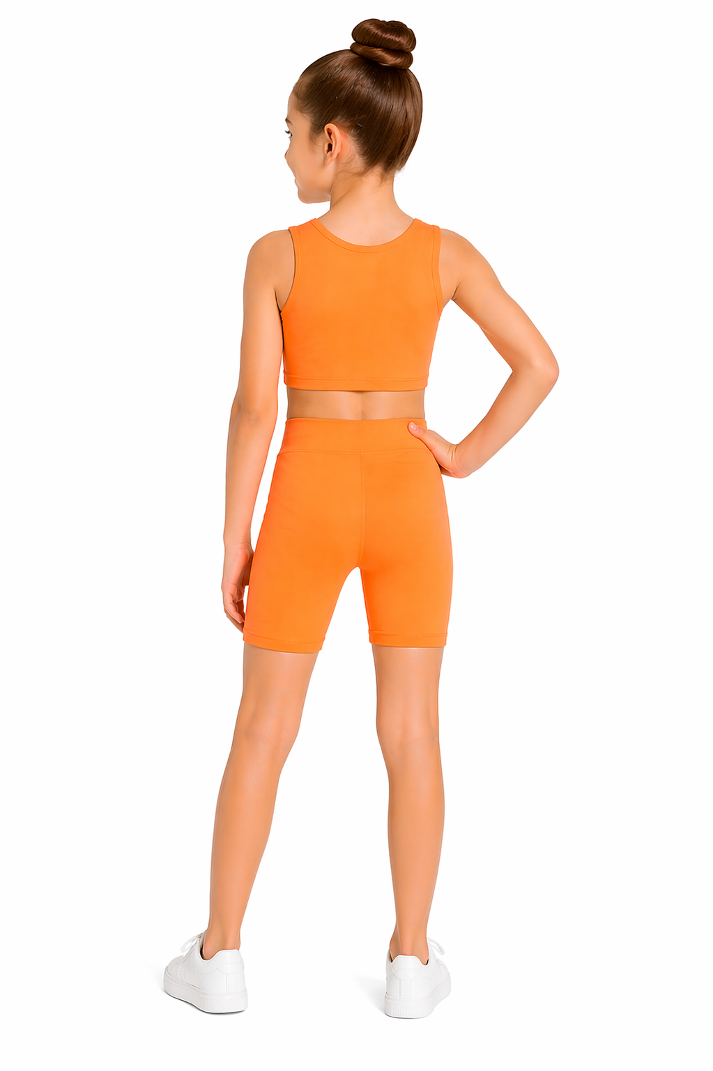PANTALONCINO DANZA LYCRA ARANCIONE BAMBINA