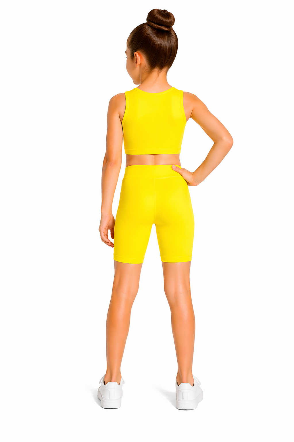 PANTALONCINO DANZA LYCRA GIALLO BAMBINA
