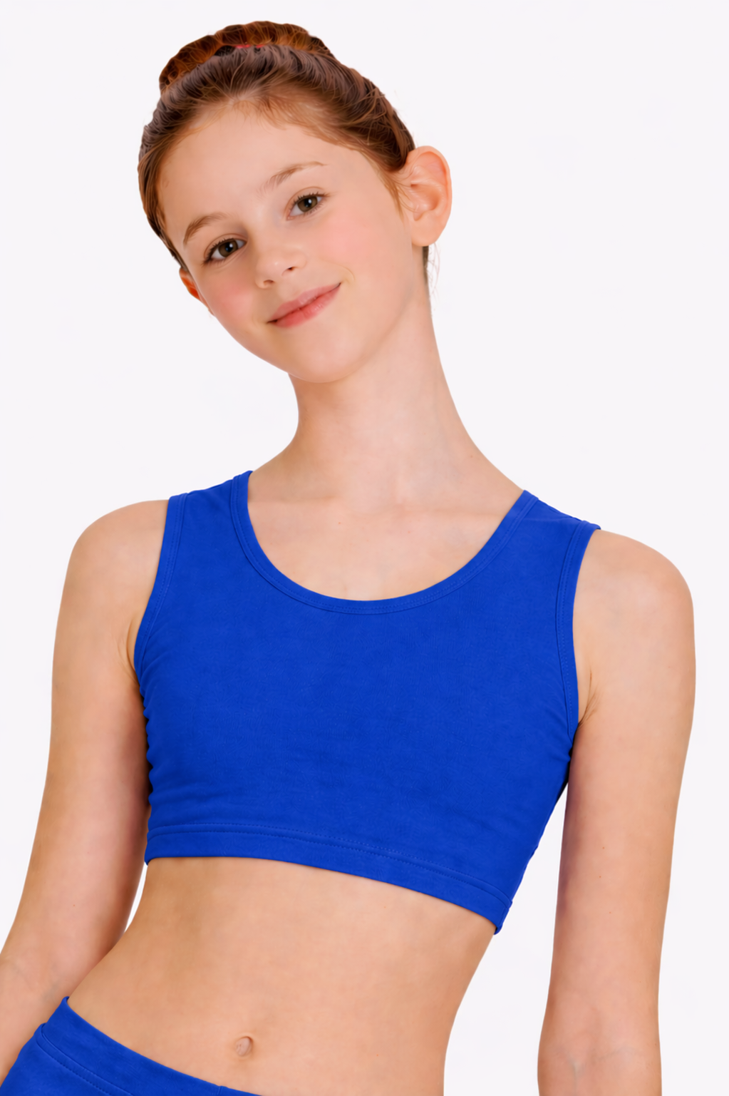 TOP DANZA LYCRA CORTO CON SPALLINE SPESSE ROYAL BAMBINA