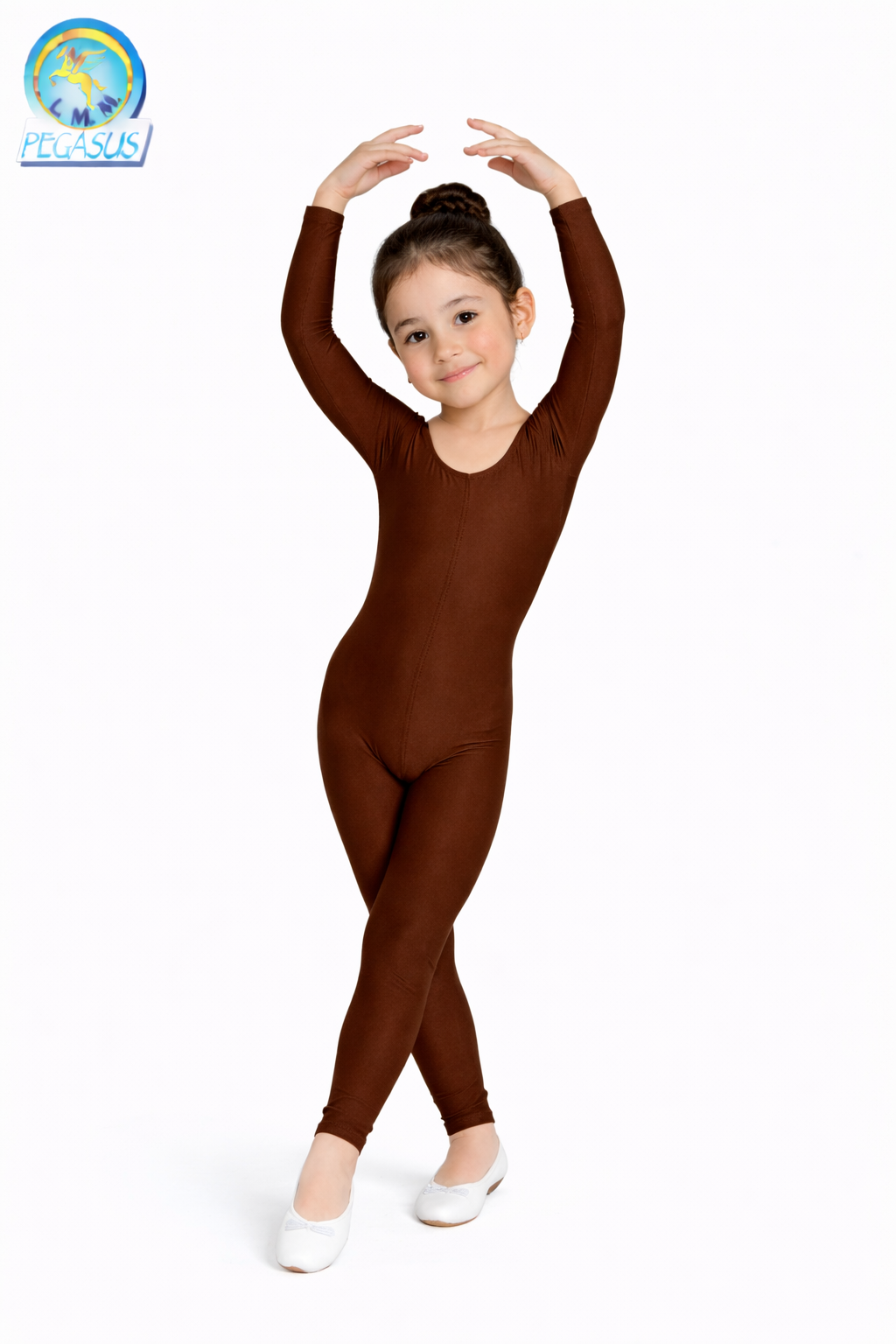 TUTA DANZA ACCADEMICA IN LYCRA MARRONE BABY