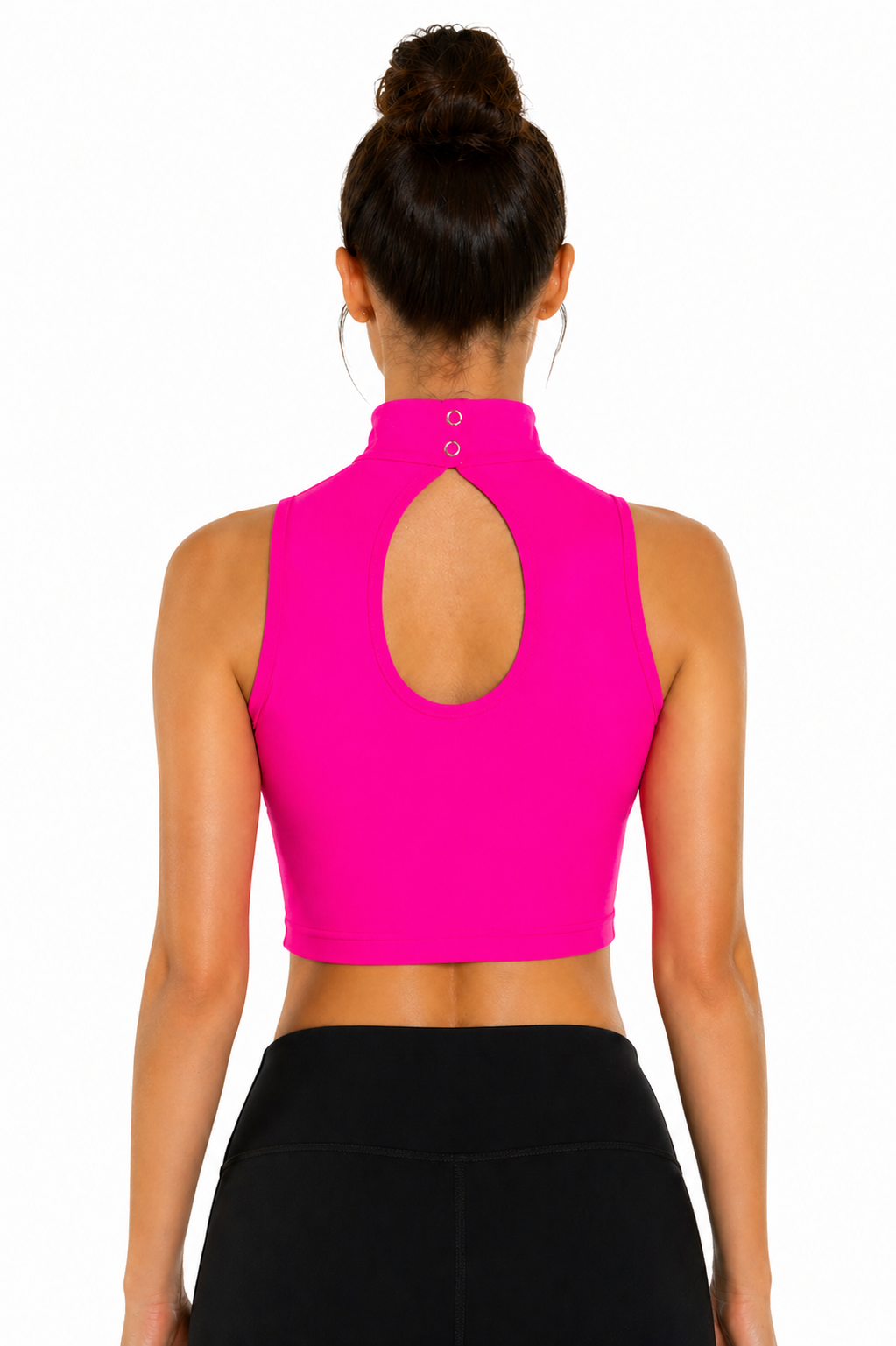 TOP LYCRA SCOLLO AMERICANO FUCSIA DANZA DONNA