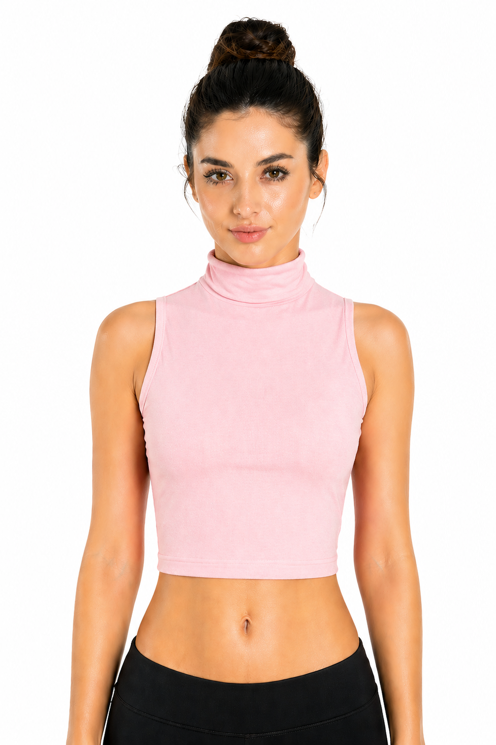 TOP LYCRA SCOLLO AMERICANO ROSA DANZA DONNA