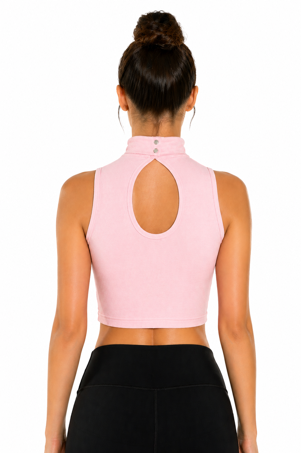 TOP LYCRA SCOLLO AMERICANO ROSA DANZA DONNA