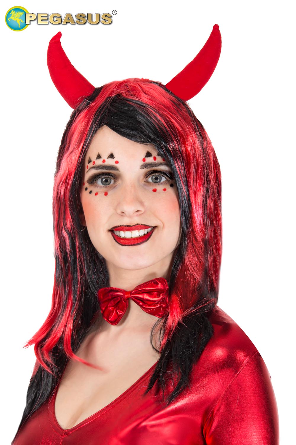 Costume Carnevale Vestito Da Diavoletto Trucco Halloween