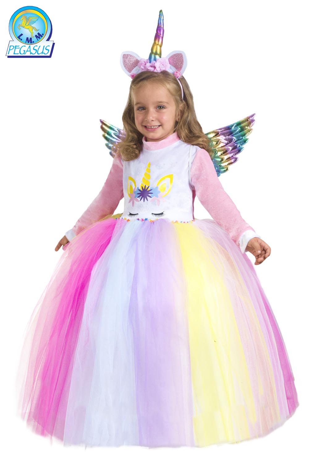 Costume Arcobaleno unicorno bambina 2068 19 - 24 mesi