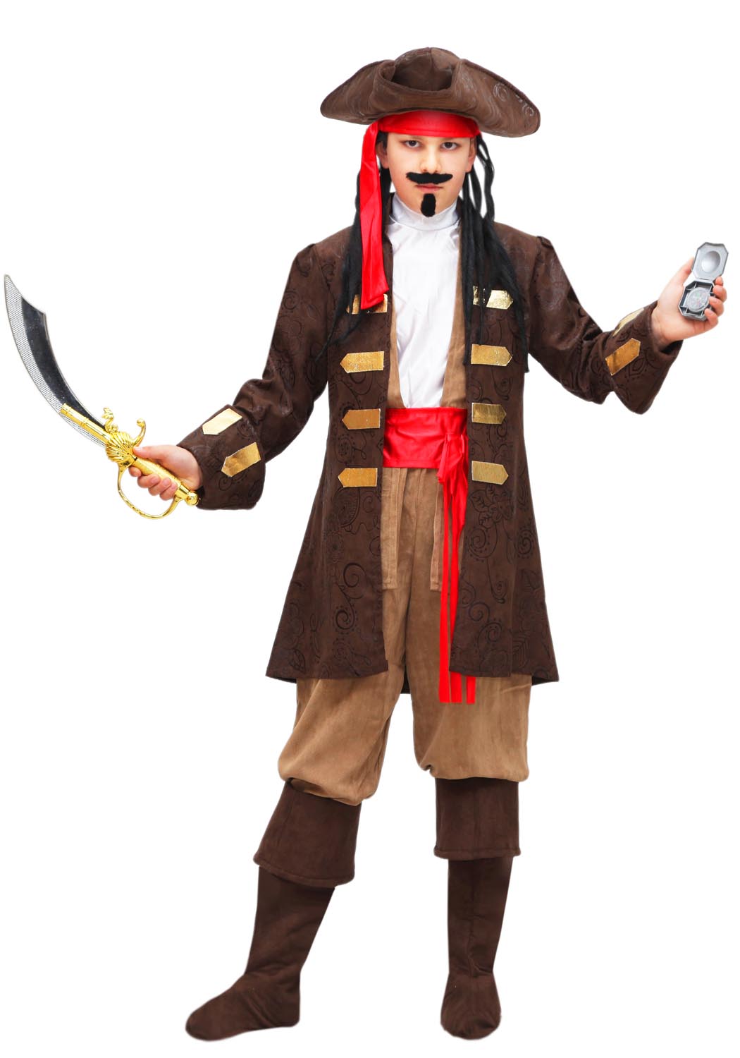 Il capitano dei pirati taglia M Ragazzi Costume di Carnevale Vestito-Up Play Kids 5 o'reet 