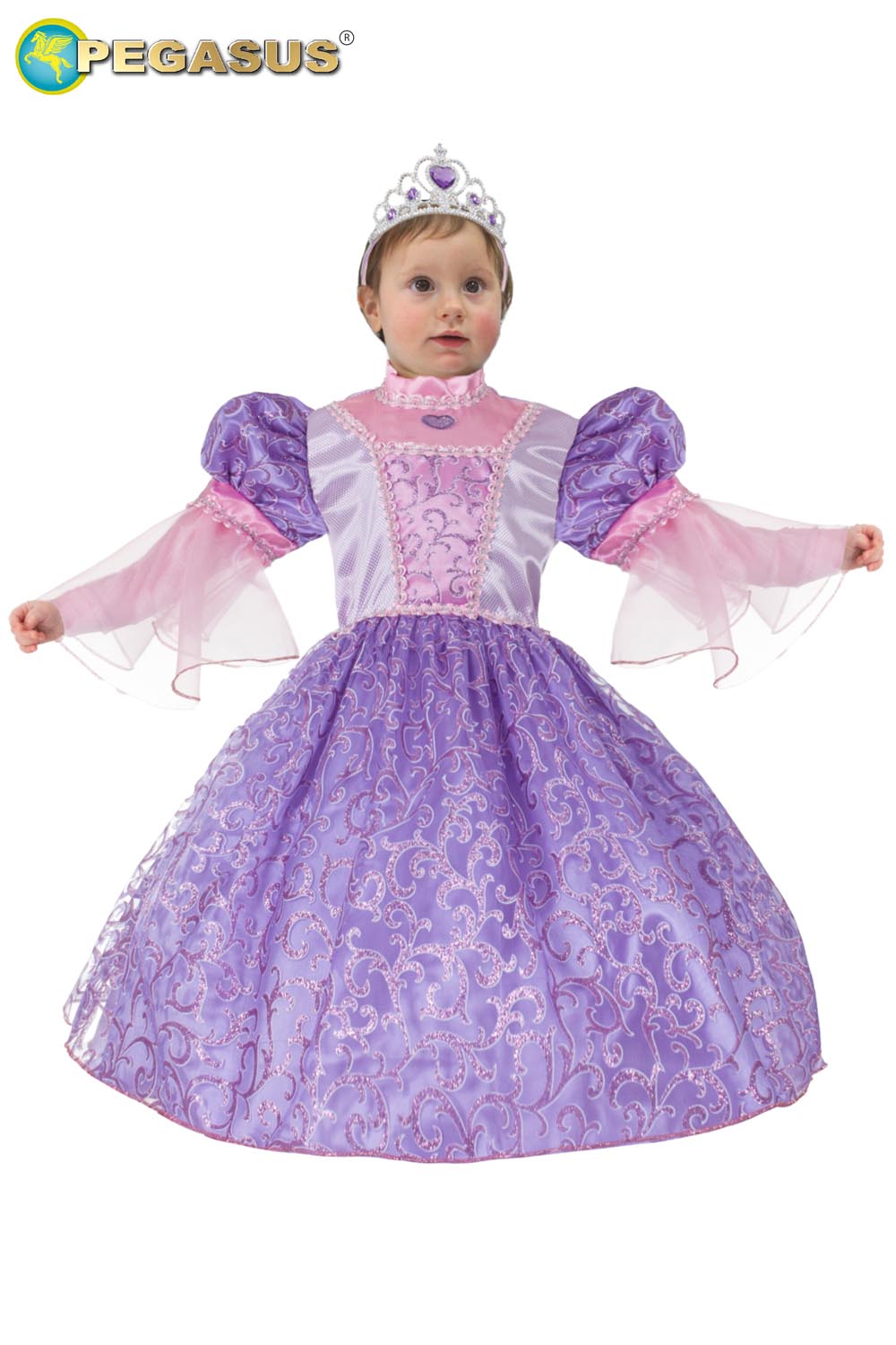 Viola Vestito Carnevale Rapunzel Bambina Vestito Vaiana Bambina