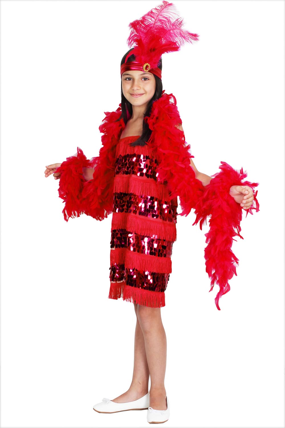 Dress Vestito Bambina Charleston Vestito Nero Costume Charleston