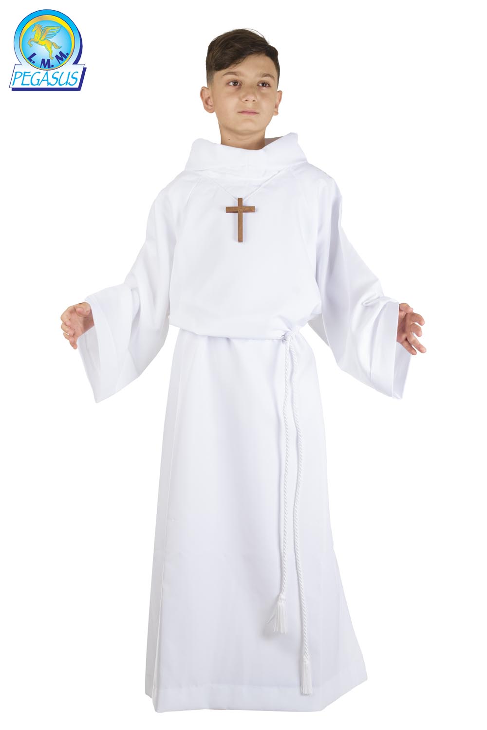 Cingolo Con Nodo Per Tunica Prima Comunione | 100% Seta, Lunghezza 170 Cm | Made In Italy - Foto 2