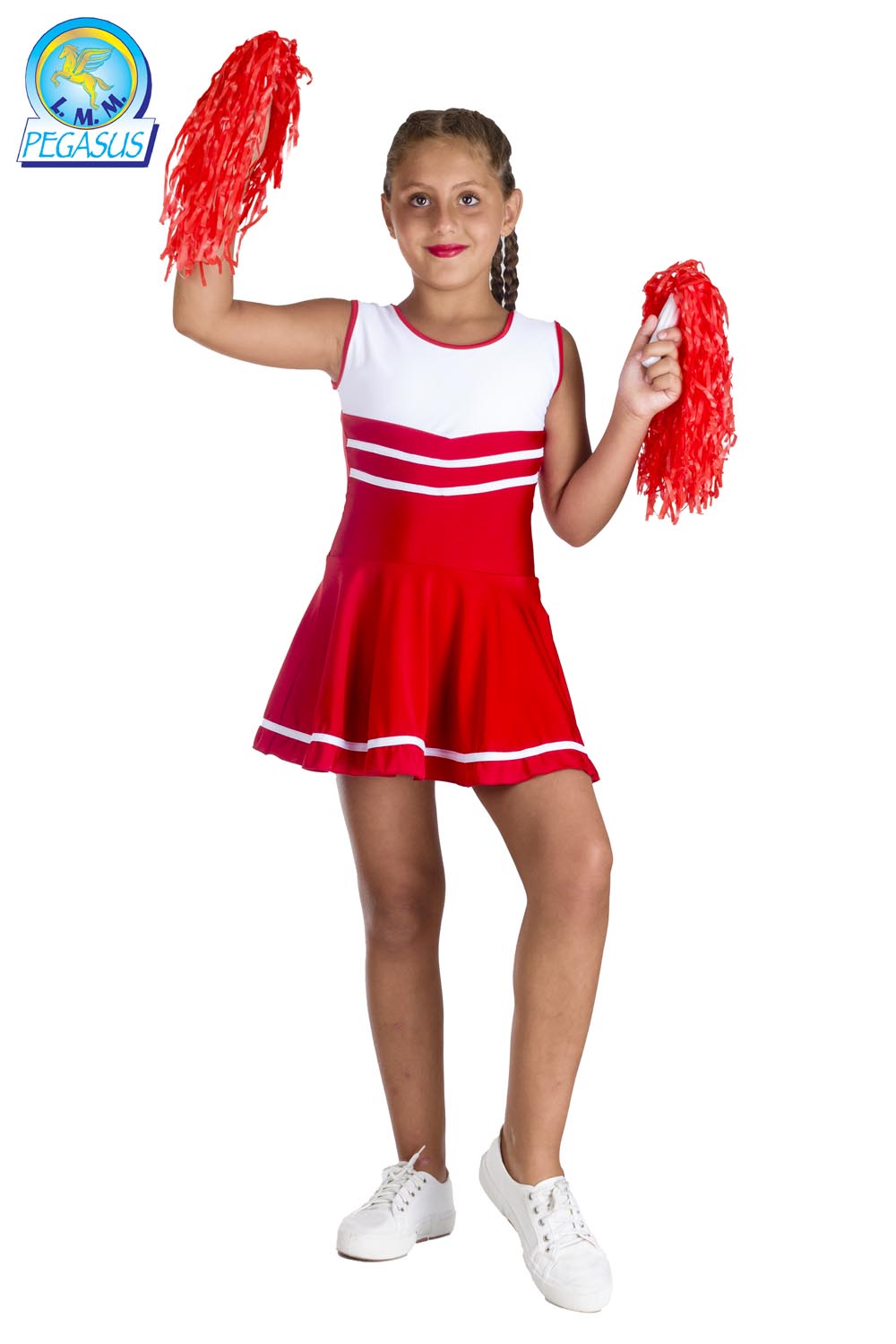 Costume da Cheerleader rossa bambina
