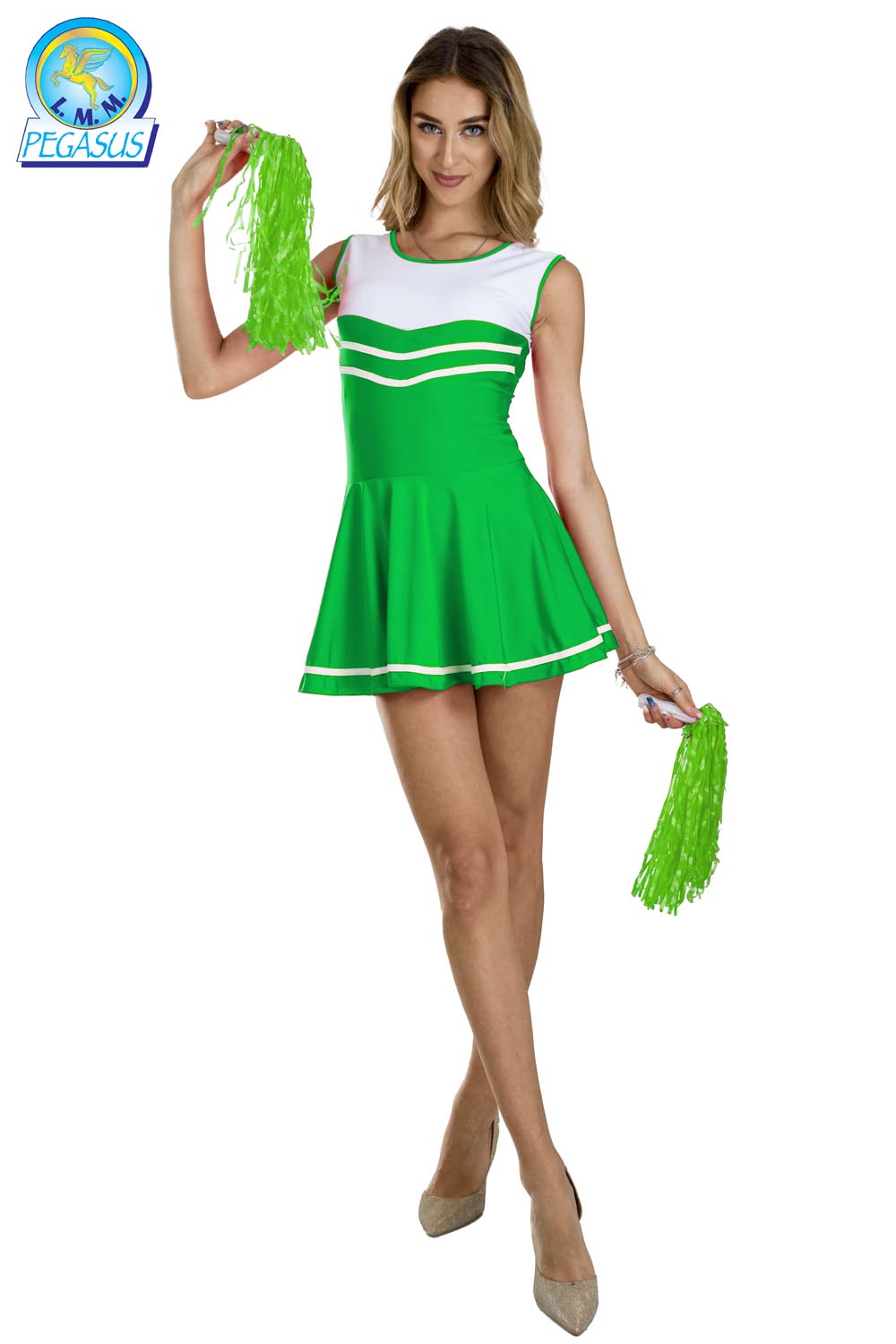 Costume da Cheerleader verde donna
