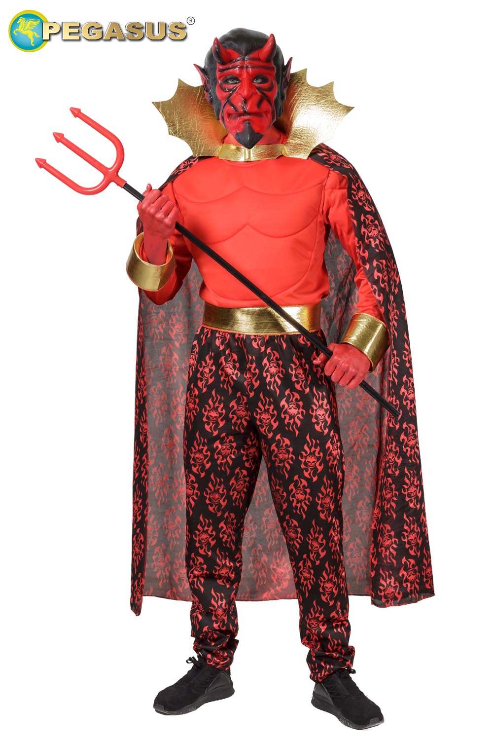 Costume da Diavolo adulto (con muscoli) di pegasus