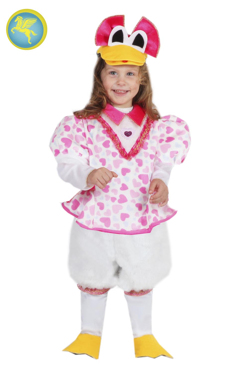 Costume Da Vestito Di Carnevale Bambina Da Paperina Di Pegasus