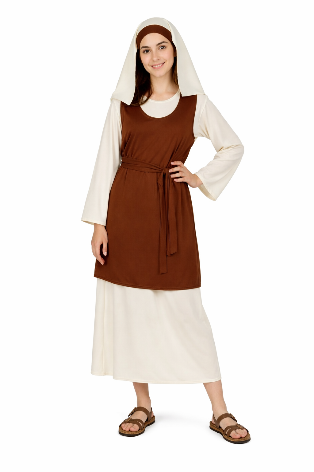 PASTORELLA DEL PRESEPE MARRONE DONNA