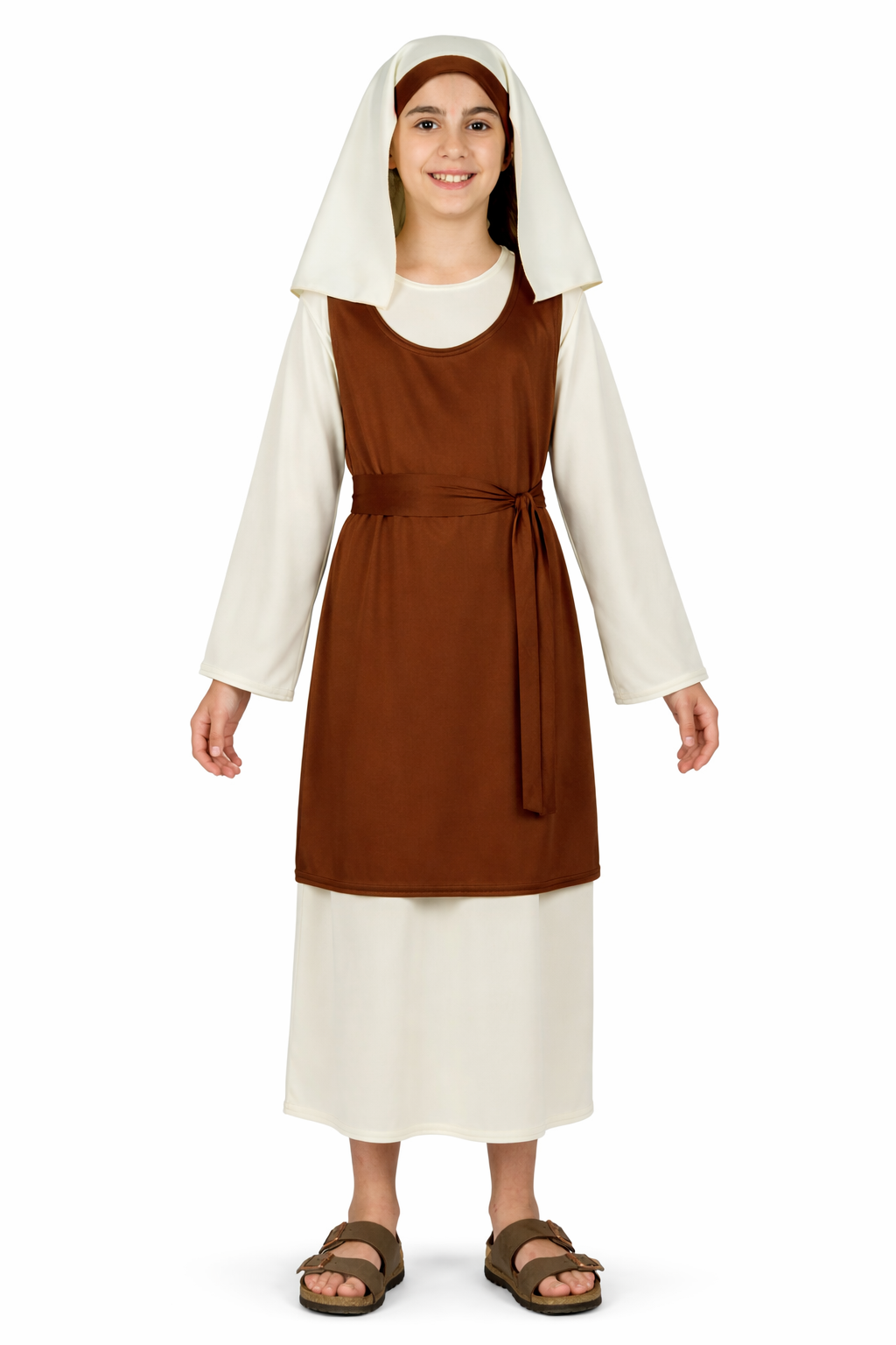 PASTORELLA DEL PRESEPE MARRONE BAMBINA