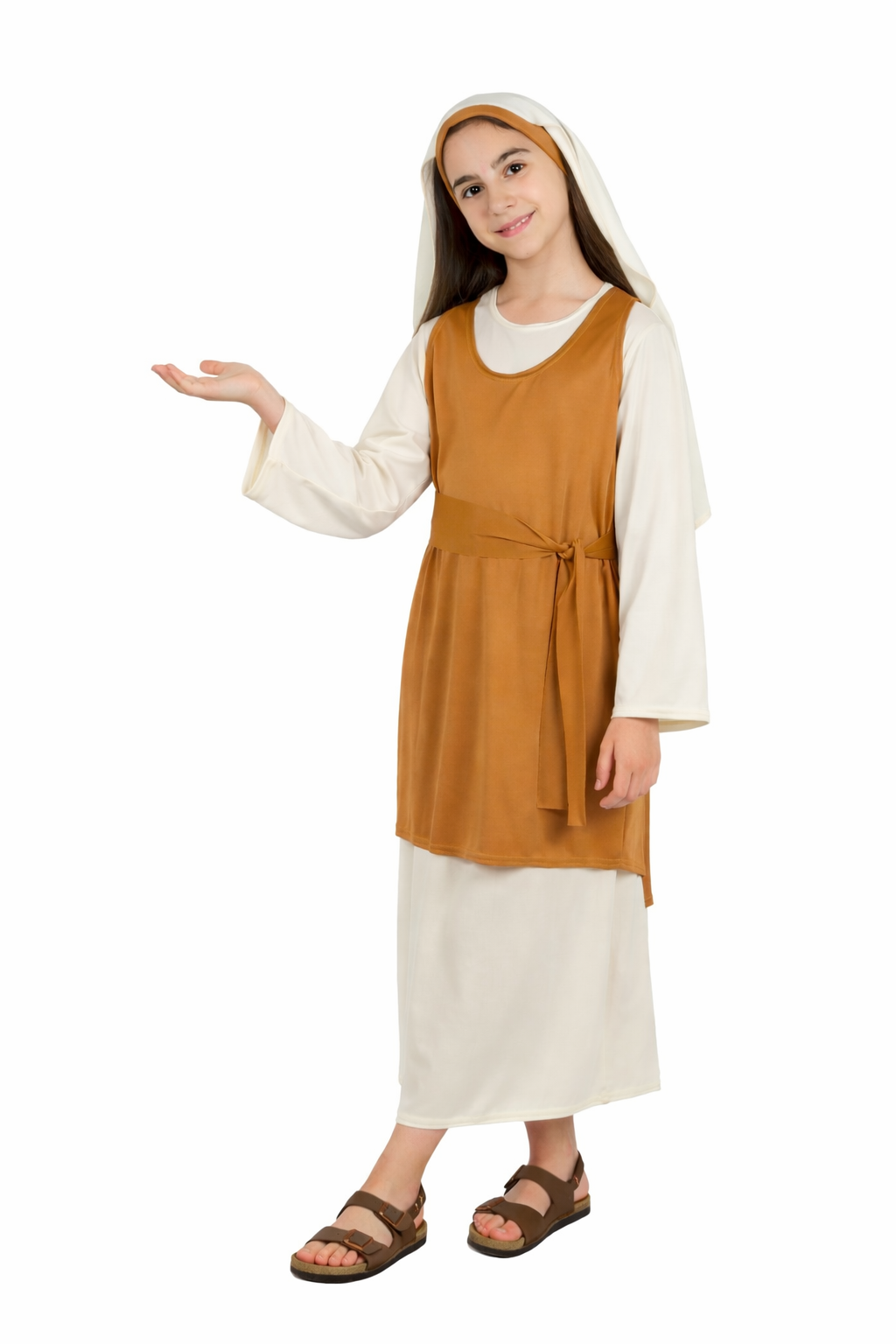 PASTORELLA DEL PRESEPE TERRA DI SIENA BAMBINA